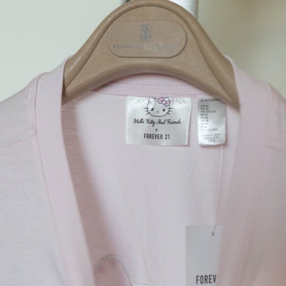Forever 21 Hello Kitty Pink T shirt with crystals and pearls size M - Picture 7 of 7